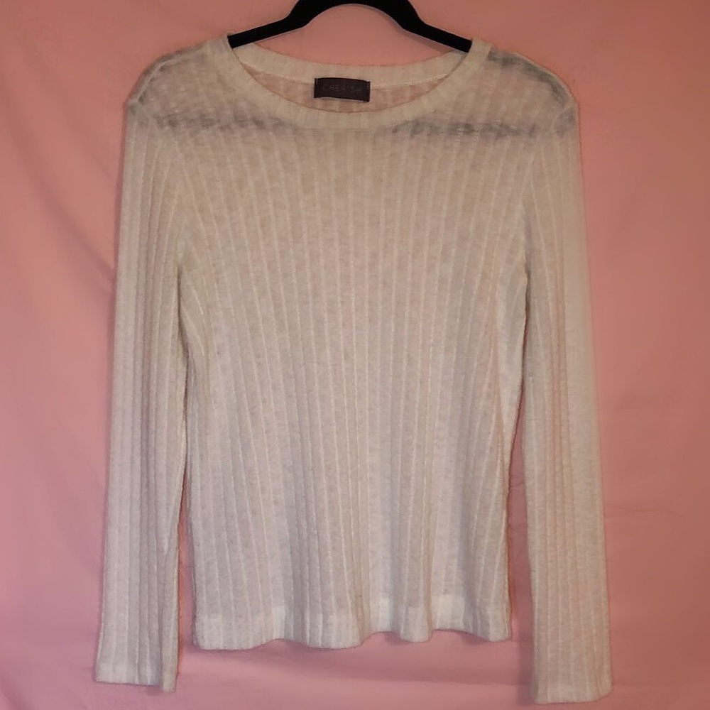 Cherish Off-White Ribbed Sweater